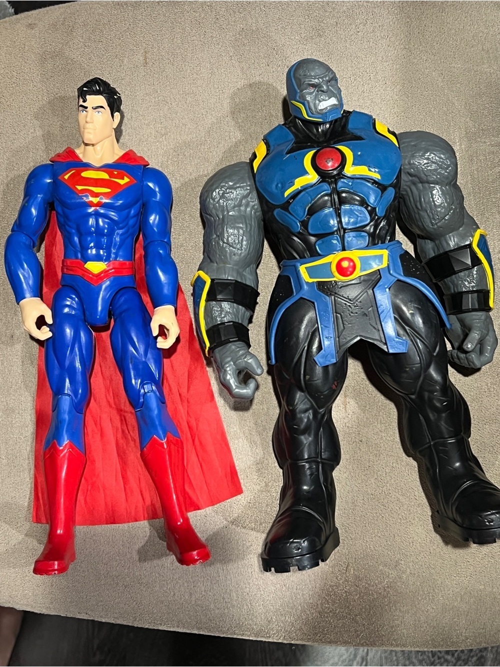 Superman and Darkseid Spinmaster 12” Figures Lot DC comics